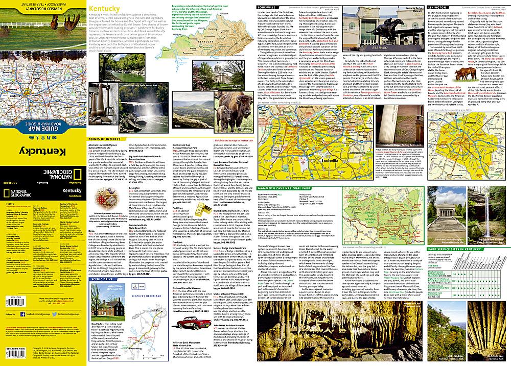 Carte routière - Kentucky | National Geographic carte routière National Geographic