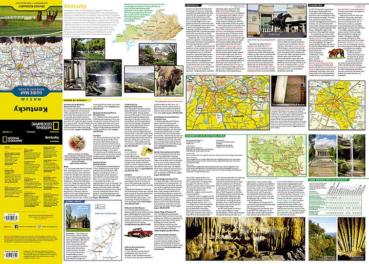 Carte routière - Kentucky | National Geographic carte pliée National Geographic 