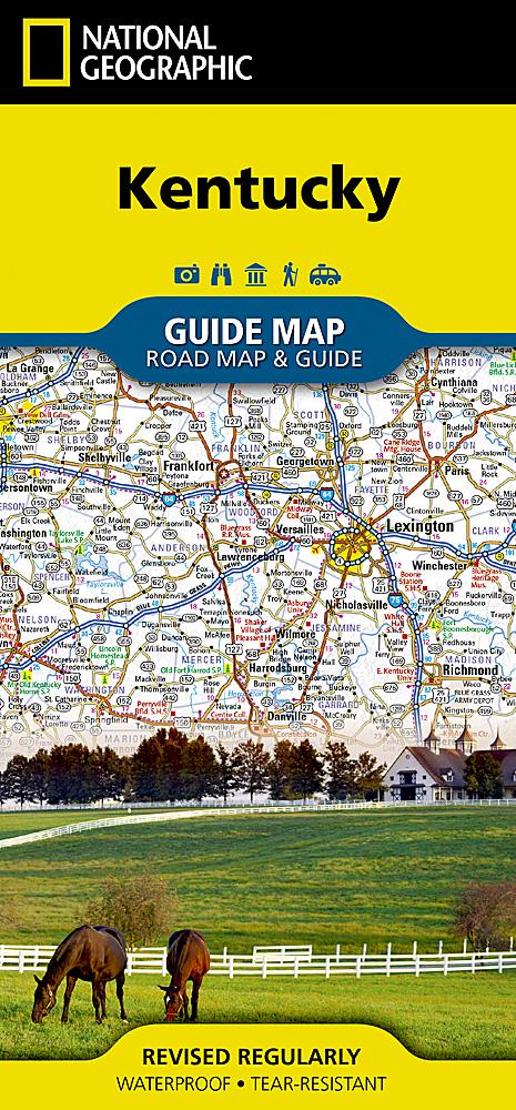 Carte routière - Kentucky | National Geographic carte pliée National Geographic 