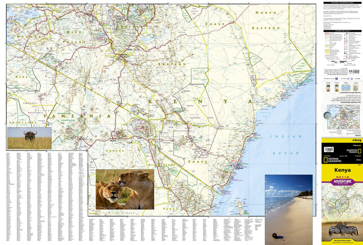 Carte routière - Kenya | National Geographic carte pliée National Geographic 