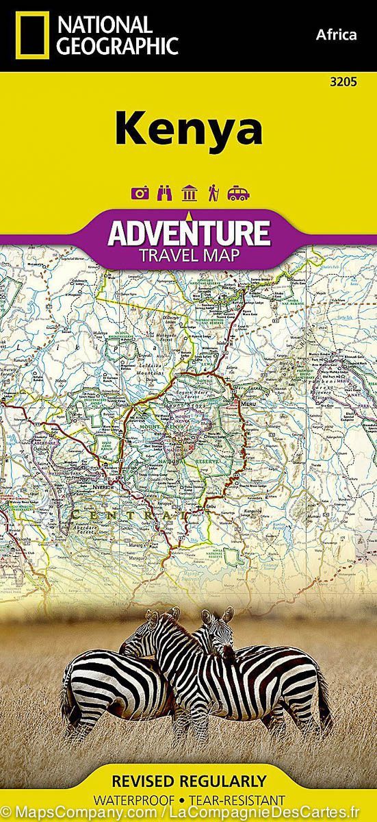 Carte routière du Kenya | National Geographic - La Compagnie des Cartes