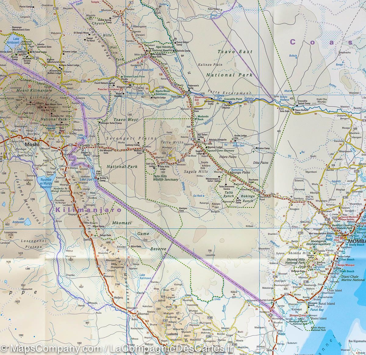 Carte routière - Kenya | Reise Know How carte routière Reise Know-How