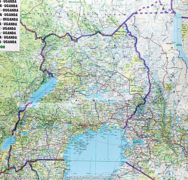 Carte routière du Kenya, Tanzanie &#038; Ouganda | Freytag &#038; Berndt - La Compagnie des Cartes
