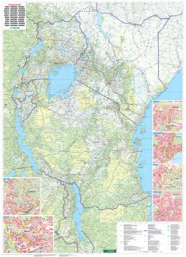 Carte routière - Kenya, Tanzanie & Ouganda | Freytag & Berndt carte routière Freytag & Berndt