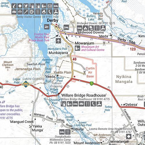 Carte routière - Kimberley, Gibb River Road (Australie Occidentale) | Hema Maps carte pliée Hema Maps 