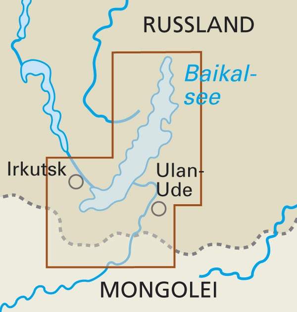 Carte routière du Lac Baïkal | Reise Know How - La Compagnie des Cartes