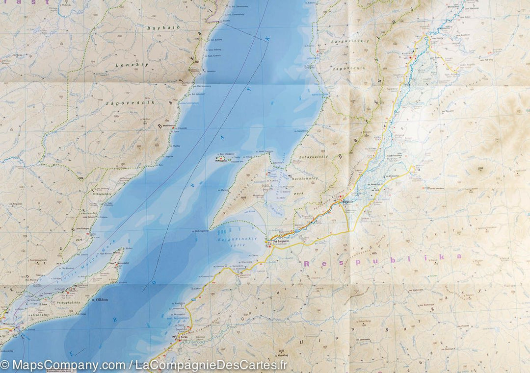 Carte routière du Lac Baïkal | Reise Know How - La Compagnie des Cartes