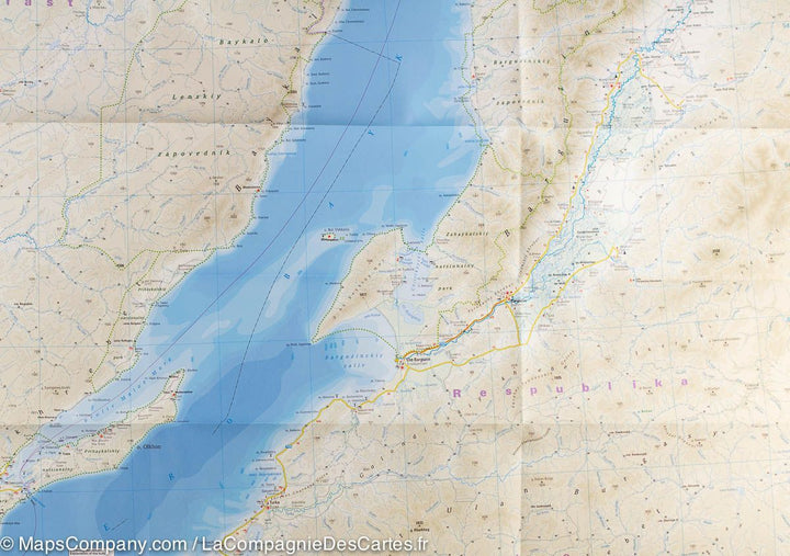 Carte routière du Lac Baïkal | Reise Know How - La Compagnie des Cartes