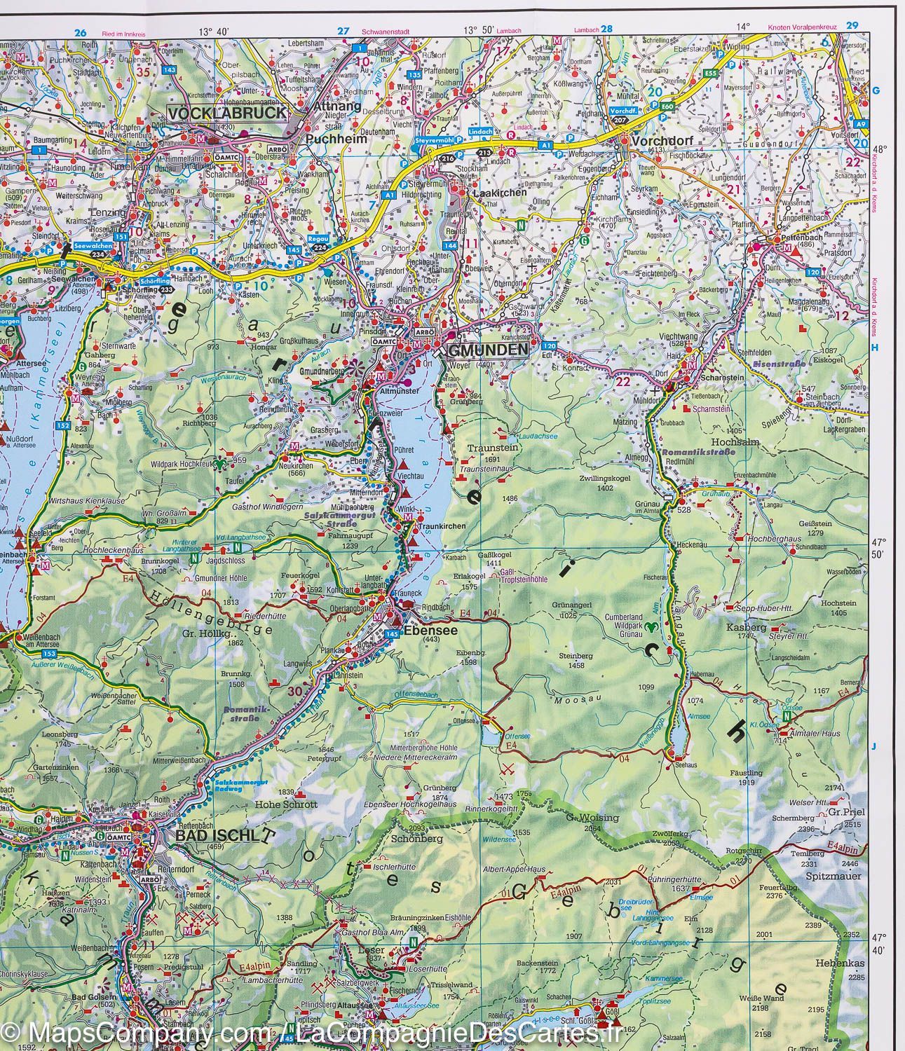 Carte routière - Land de Salzbourg (Autriche) | Freytag & Berndt carte routière Freytag & Berndt