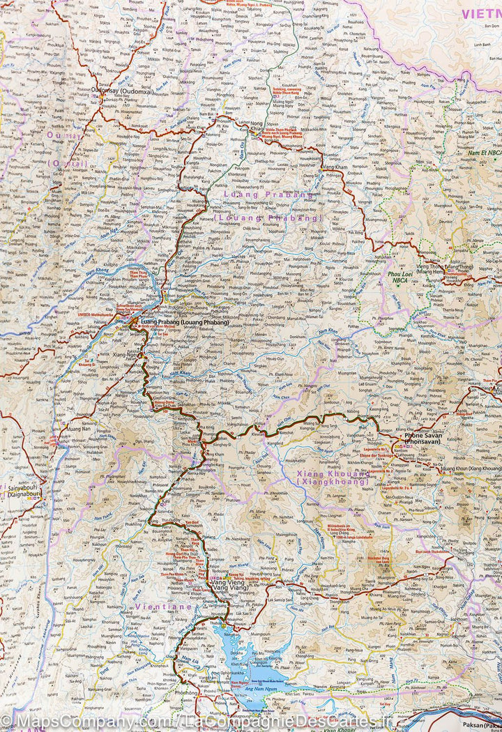 Carte routière du Laos | Reise Know How - La Compagnie des Cartes