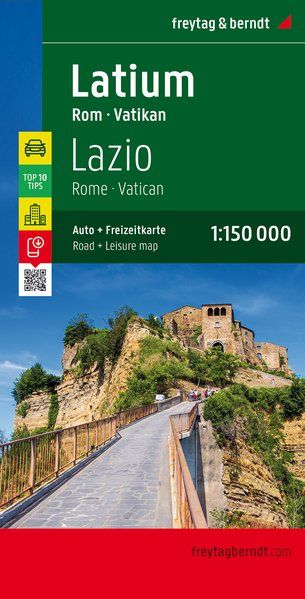 Carte routière - Lazio / Latium (Rome, Vatican, Italie) | Freytag & Berndt carte routière Freytag & Berndt