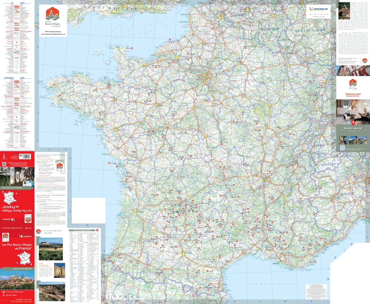 Carte routière - Les plus beaux villages de France | Michelin carte routière Michelin
