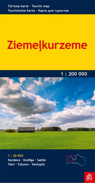 Carte routière - Lettonie Nord-Ouest - Ziemelkurzeme | Jana Seta carte pliée Jana Seta 