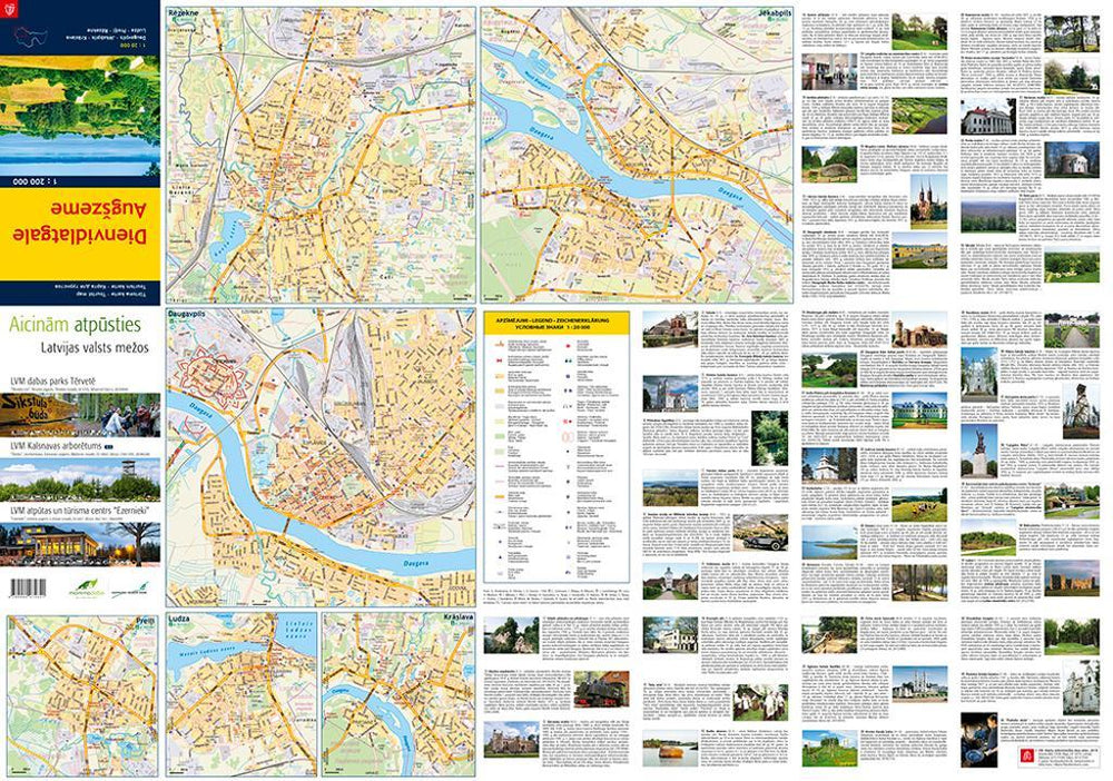 Carte routière - Lettonie Sud-Est - Dienvidlatgale, Augszeme | Jana Seta carte pliée Jana Seta 