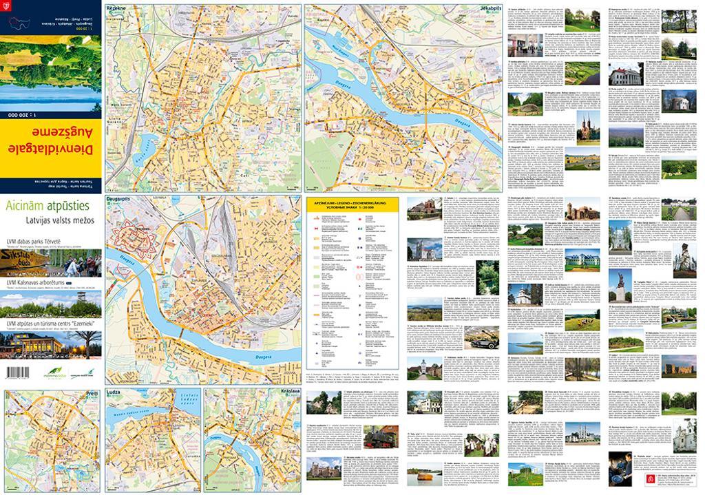 Carte routière - Lettonie Sud-Est - Dienvidlatgale, Augszeme | Jana Seta carte pliée Jana Seta 
