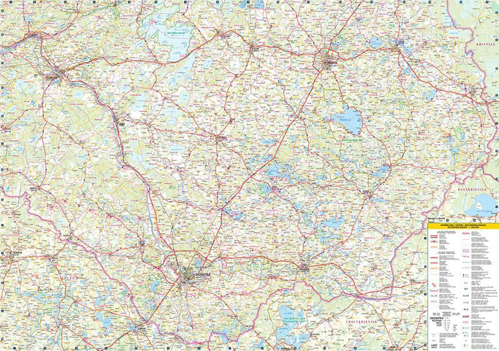 Carte routière - Lettonie Sud-Est - Dienvidlatgale, Augszeme | Jana Seta carte pliée Jana Seta 