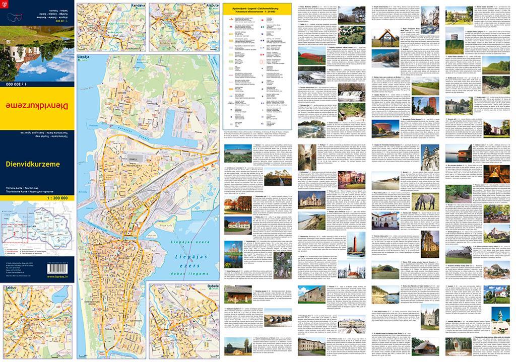 Carte routière - Lettonie Sud-Ouest - Dienvidkurzeme | Jana Seta carte routière Jana Seta