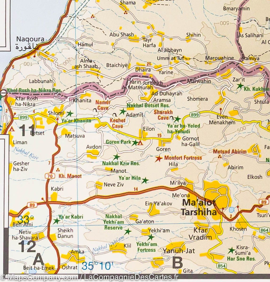 Carte routière du Liban | Reise Know How - La Compagnie des Cartes