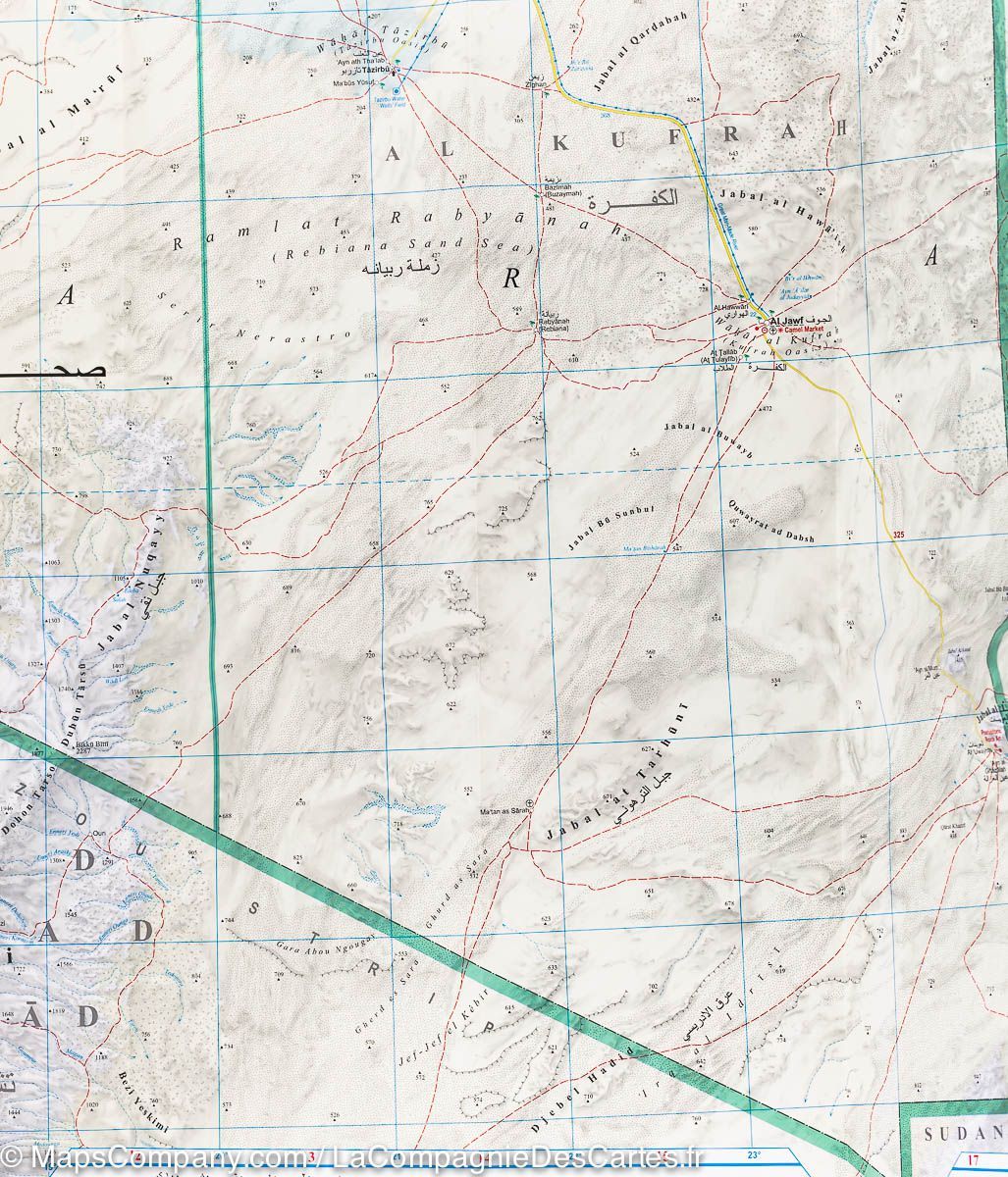 Carte routière &#8211; Libye | Gizi Map - La Compagnie des Cartes