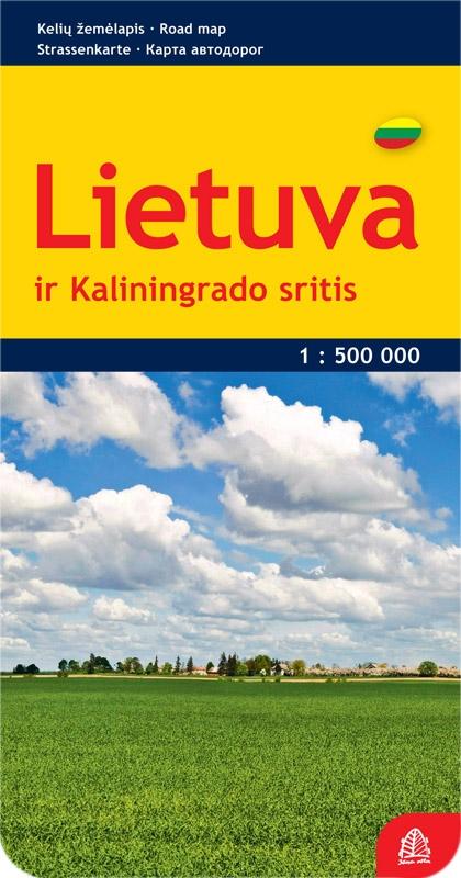 Carte routière - Lituanie et Kaliningrad | Jana Seta carte routière Jana Seta Default Title