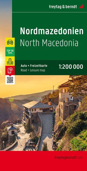 Carte routière - Macédoine du Nord | Freytag & Berndt carte routière Freytag & Berndt
