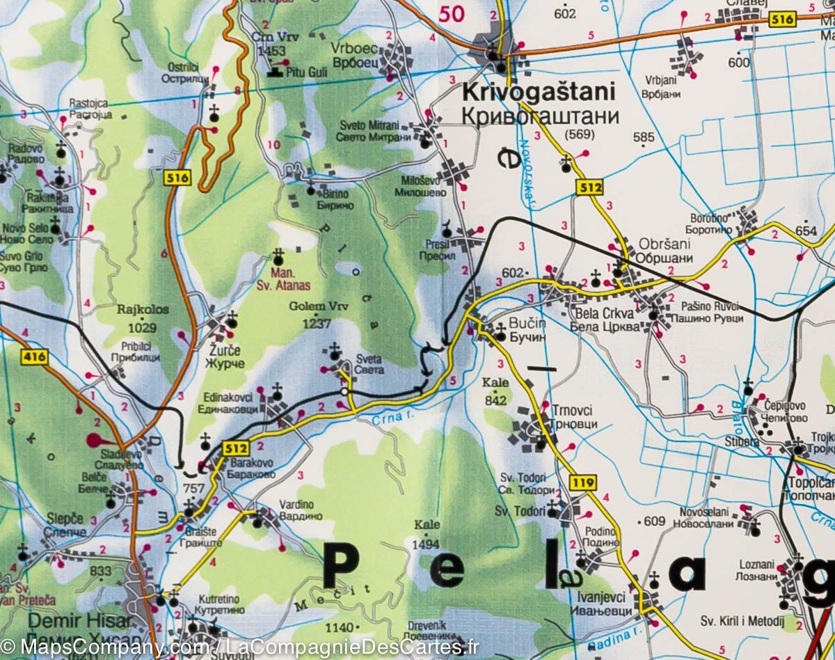 Carte routière - Macédoine du Nord | Freytag & Berndt carte routière Freytag & Berndt