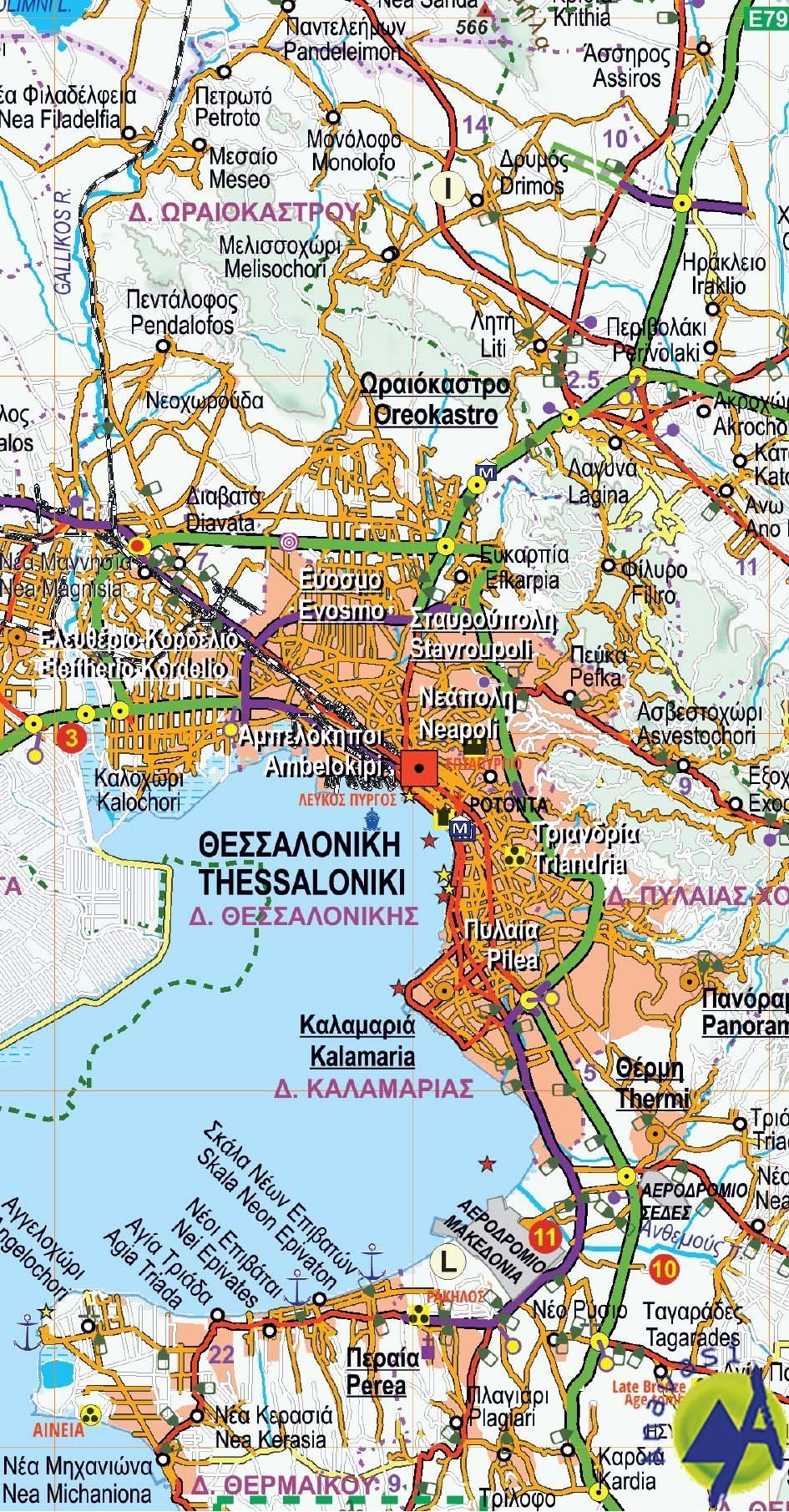 Carte routière - Macédoine (Grèce) R4 | Anavasi carte pliée Anavasi 