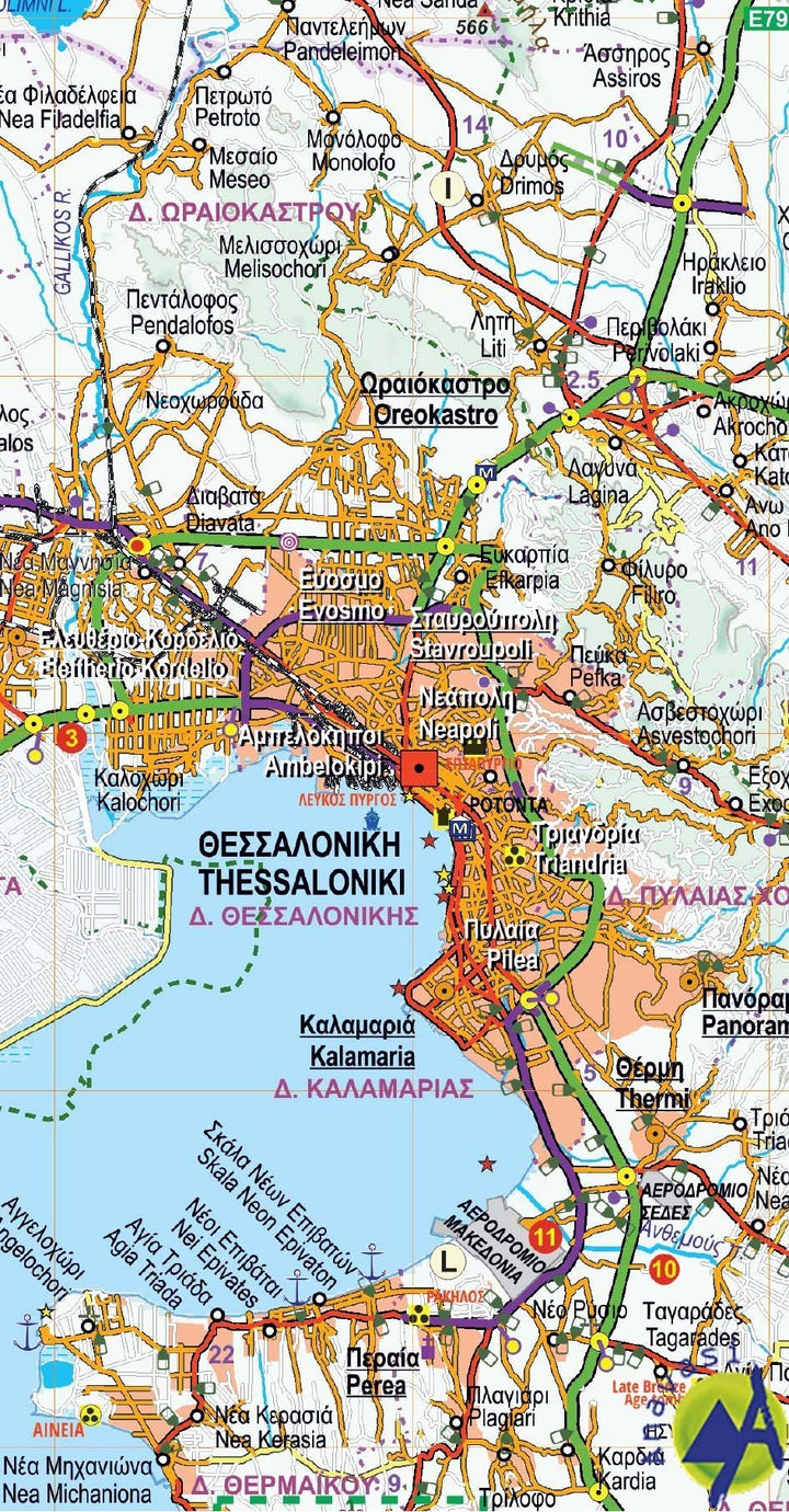 Carte routière - Macédoine (Grèce) R4 | Anavasi carte pliée Anavasi 
