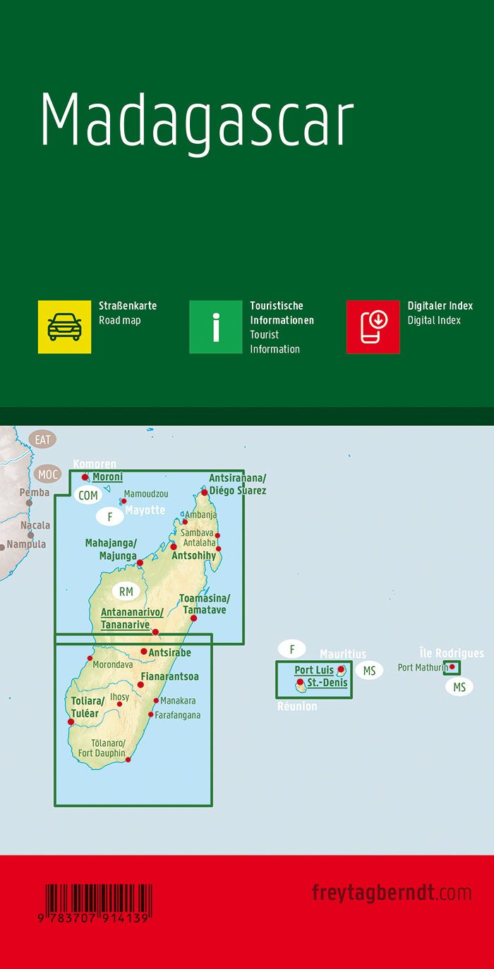 Carte routière - Madagascar | Freytag & Berndt carte pliée Freytag & Berndt 