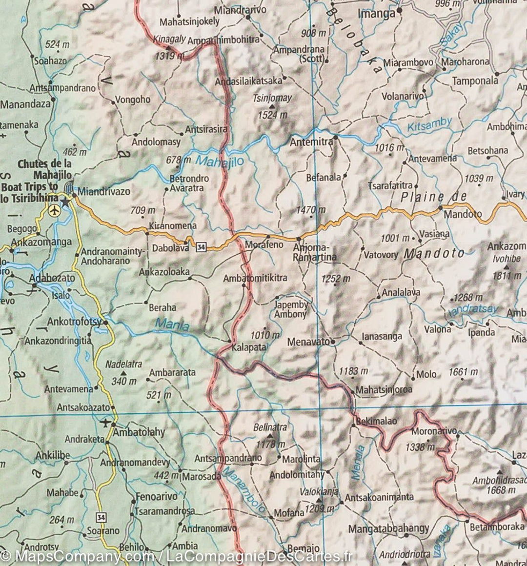 Carte routière - Madagascar | IGN carte pliée IGN 