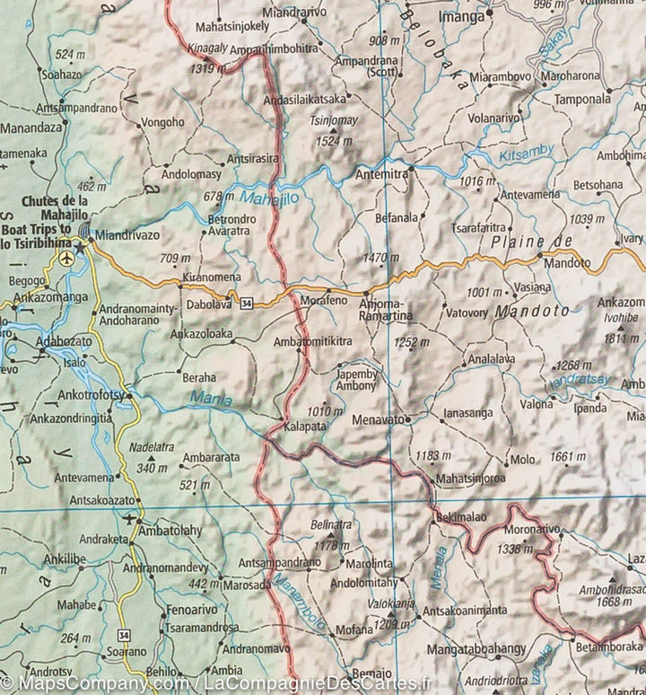 Carte routière - Madagascar | IGN carte pliée IGN 