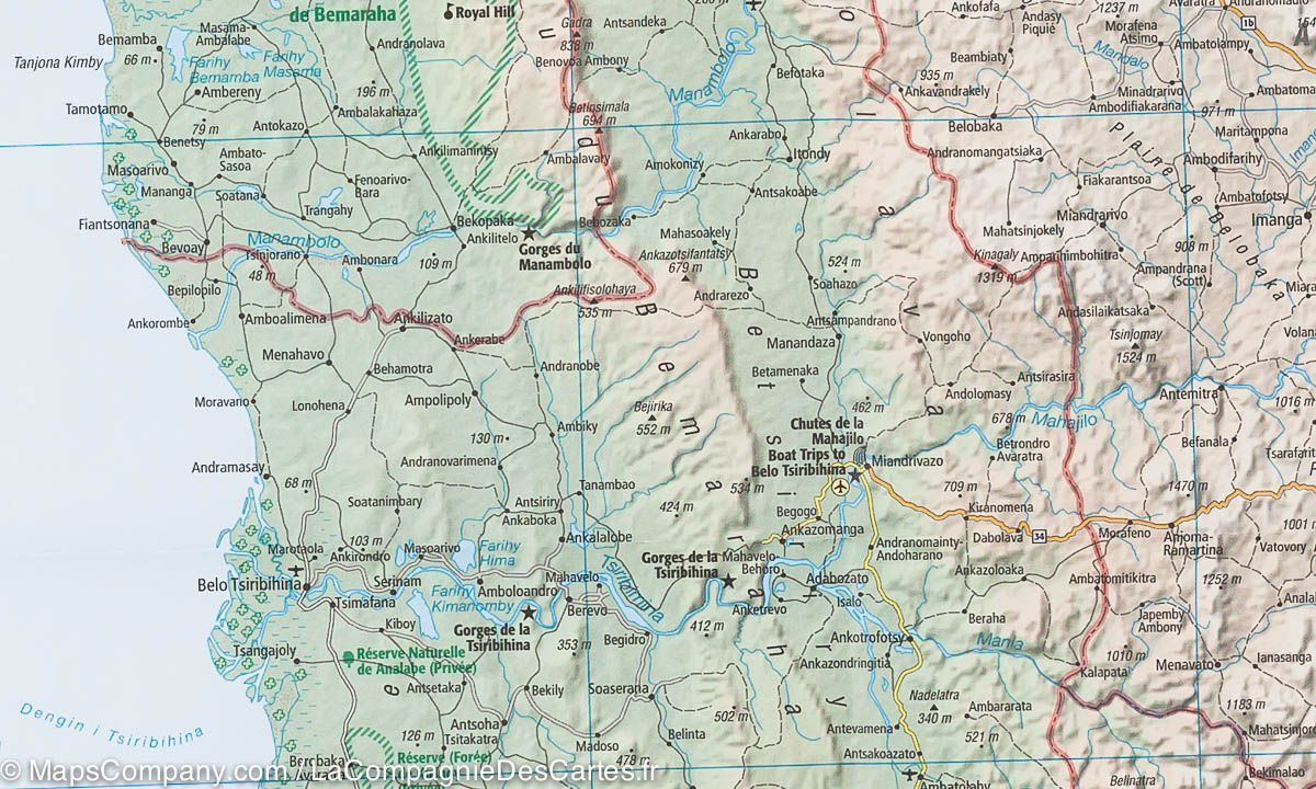 Carte routière - Madagascar | IGN carte routière IGN