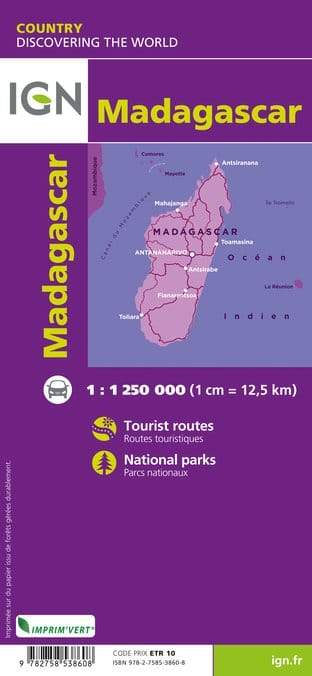 Carte routière - Madagascar | IGN carte routière IGN
