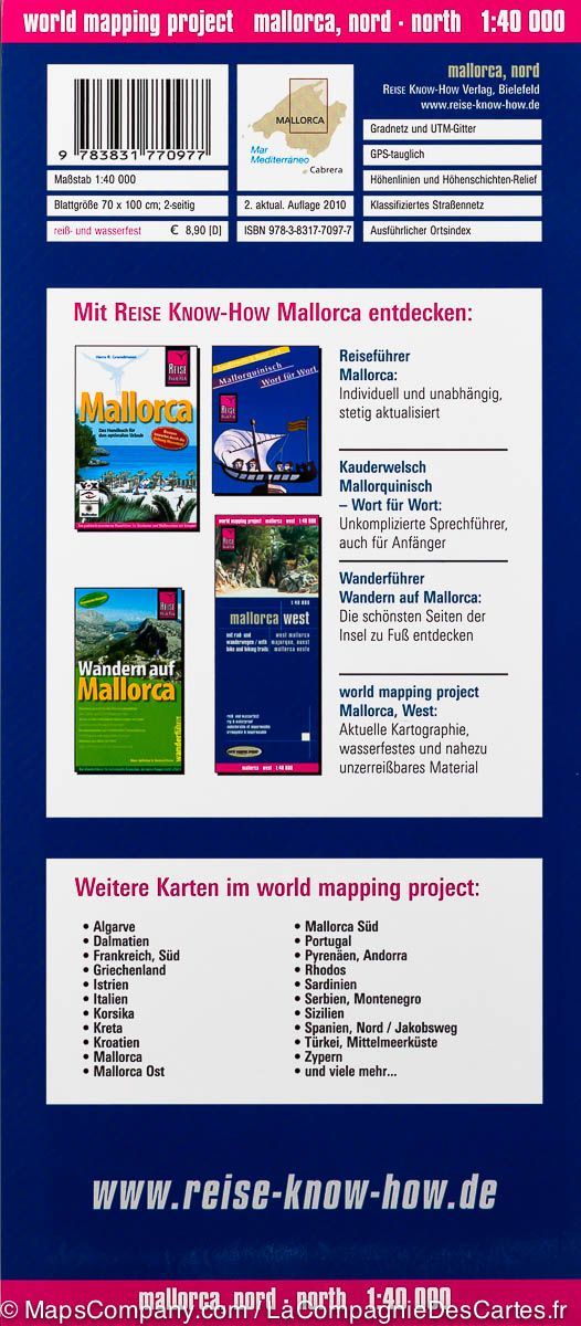 Carte routière - Majorque Nord | Reise Know How carte pliée Reise Know-How 