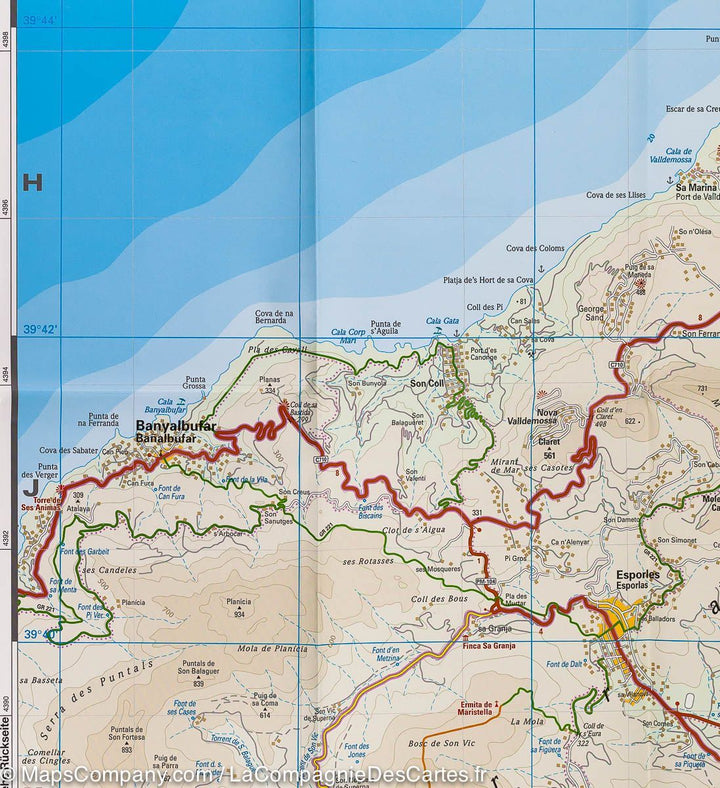 Carte routière de l'ouest de Majorque (Baléares) | Reise Know How - La Compagnie des Cartes
