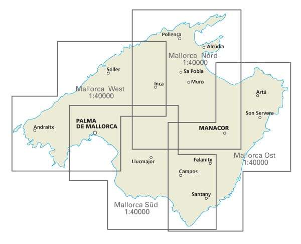 Carte routière de l'ouest de Majorque (Baléares) | Reise Know How - La Compagnie des Cartes