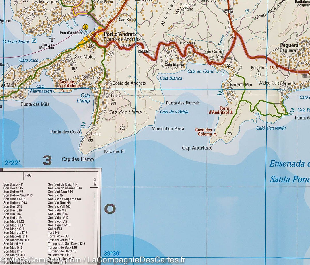 Carte routière de l'ouest de Majorque (Baléares) | Reise Know How - La Compagnie des Cartes