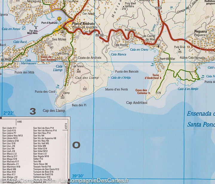 Carte routière de l'ouest de Majorque (Baléares) | Reise Know How - La Compagnie des Cartes