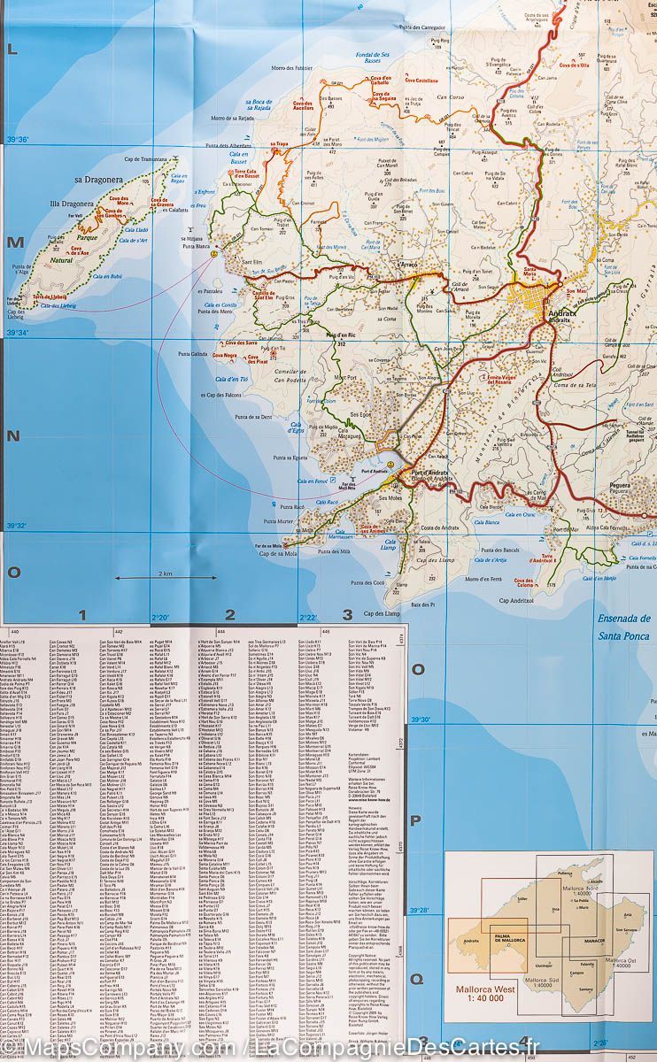 Carte routière - Majorque Ouest (Baléares) | Reise Know How carte routière Reise Know-How