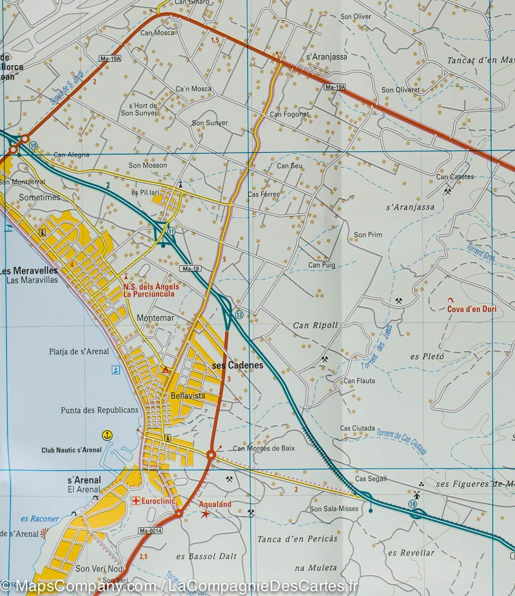 Carte routière - Majorque Sud (Baléares) | Reise Know How carte routière Reise Know-How