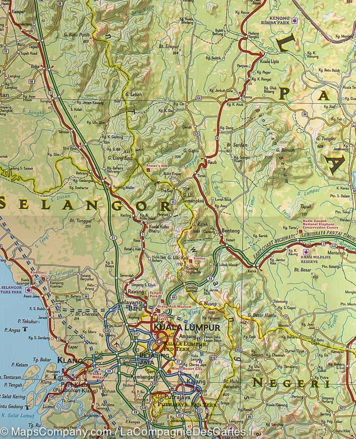 Carte routière - Malaisie | National Geographic carte pliée National Geographic 