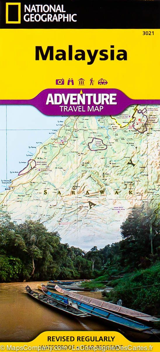 Carte routière - Malaisie | National Geographic carte pliée National Geographic 