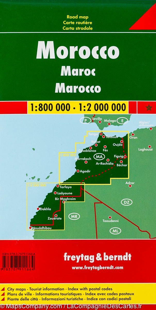 Carte routière - Maroc | Freytag & Berndt carte routière Freytag & Berndt