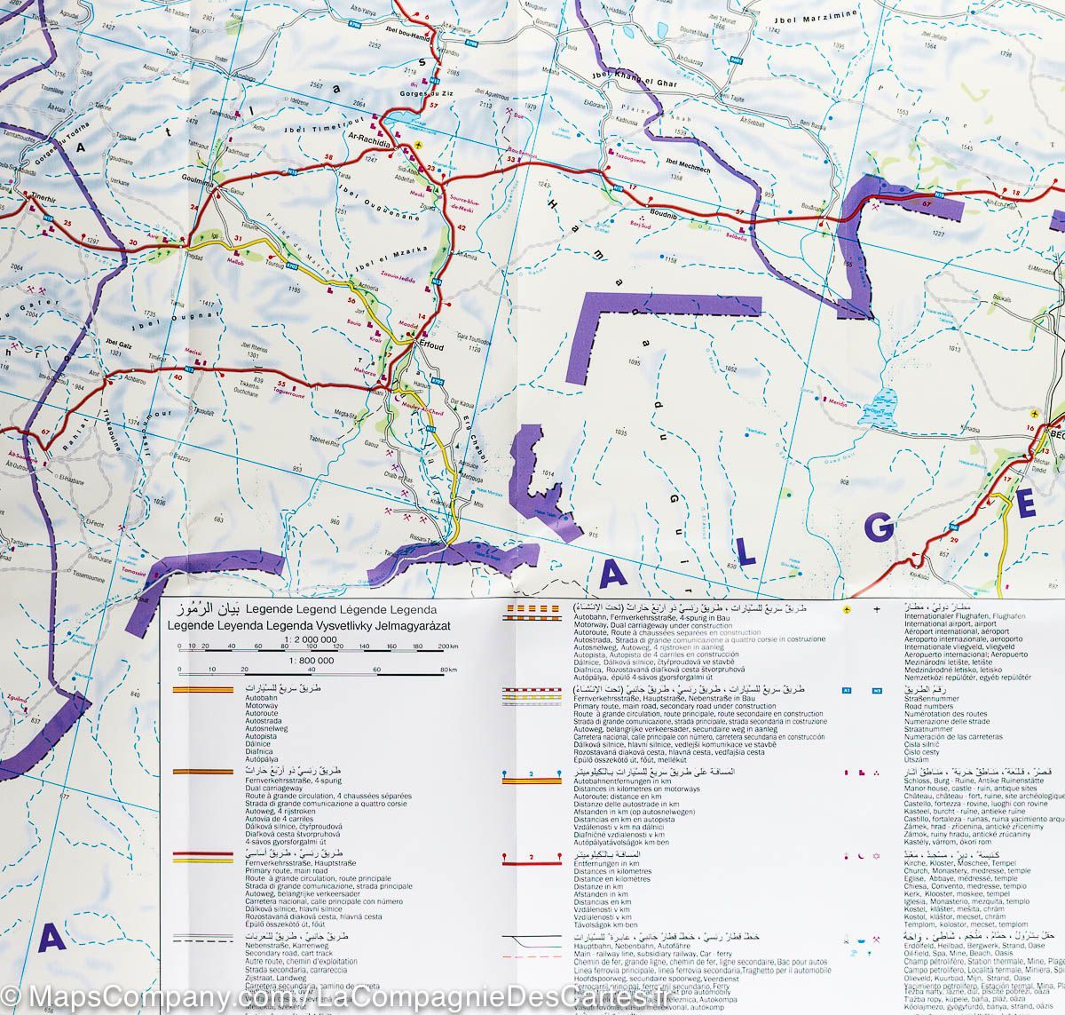 Carte routière - Maroc | Freytag & Berndt carte routière Freytag & Berndt
