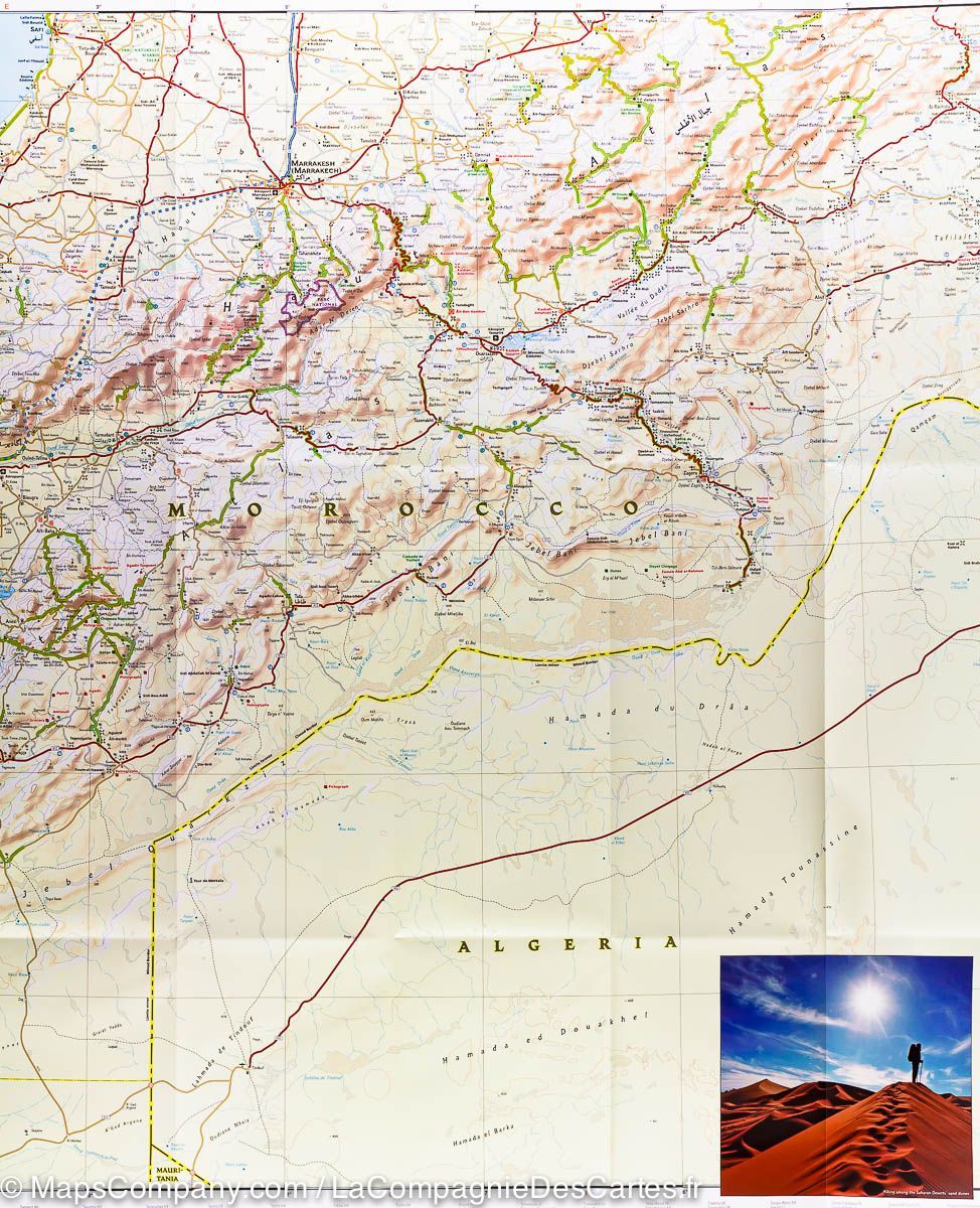 Carte routière du Maroc | National Geographic - La Compagnie des Cartes
