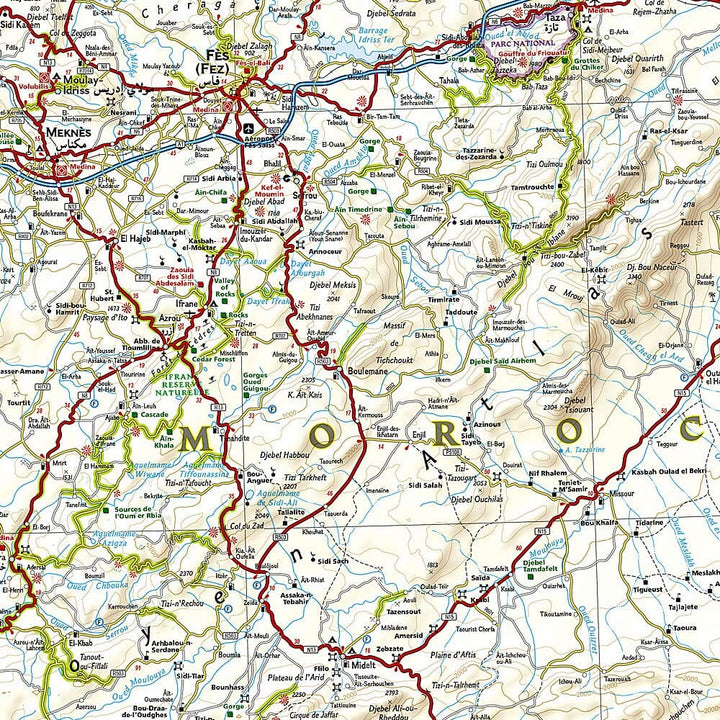 Carte routière - Maroc | National Geographic carte pliée National Geographic 