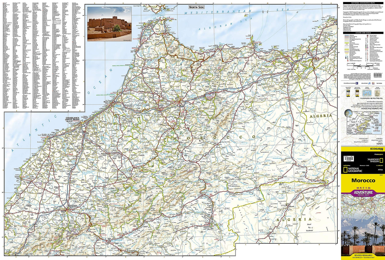 Carte routière - Maroc | National Geographic carte routière National Geographic