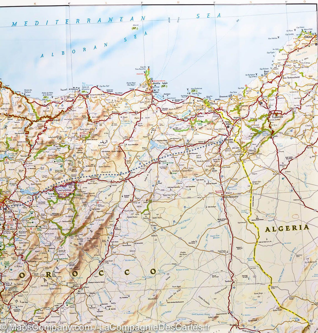 Carte routière du Maroc | National Geographic - La Compagnie des Cartes