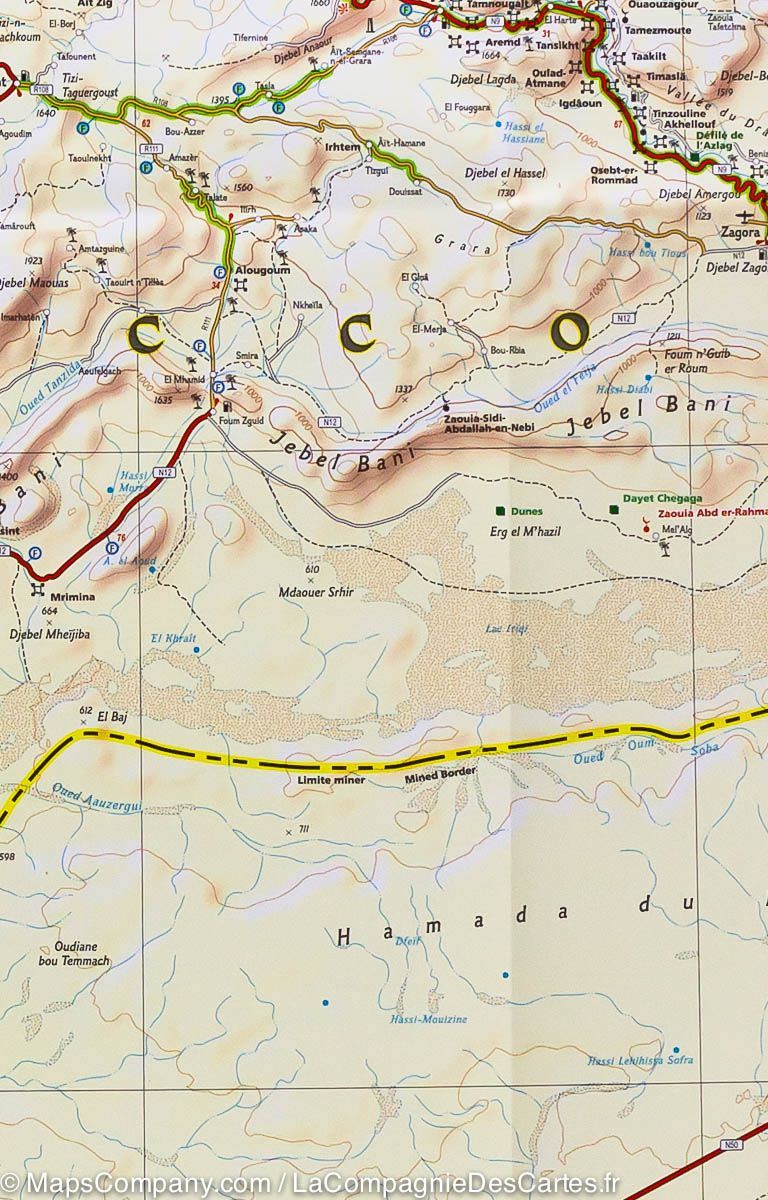 Carte routière du Maroc | National Geographic - La Compagnie des Cartes