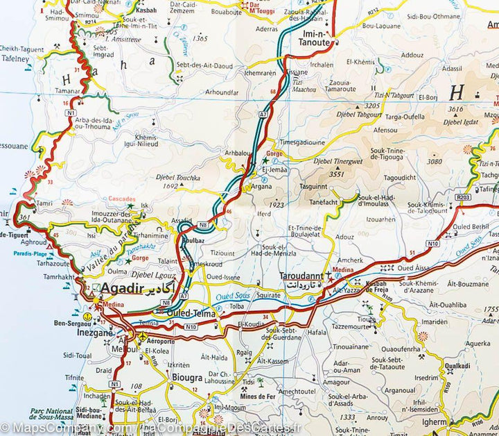 Carte routière - Maroc | Reise Know How carte routière Reise Know-How